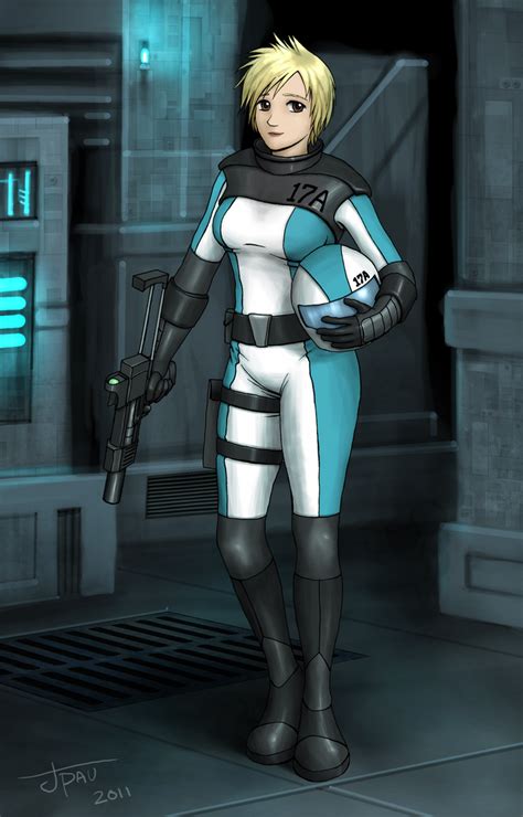 Anime Girl Sci Fi Starfighter Pilot With Gun By Jdp89 On Deviantart