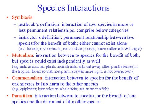 Species Interactions