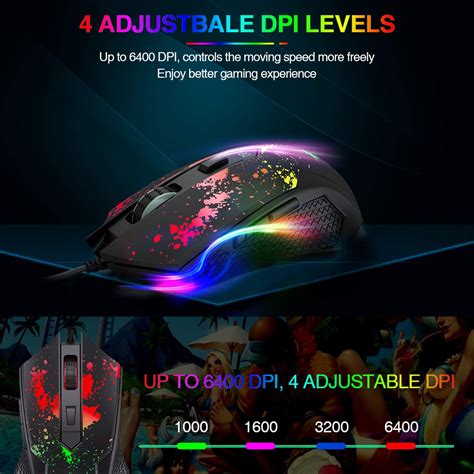 Bengoo Gaming Mouse Wired Usb Ergonomic Computer Mice With Chroma Rgb