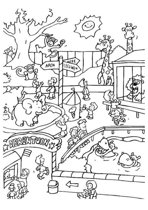 Get This Easy Preschool Printable Of Zoo Coloring Pages 13948