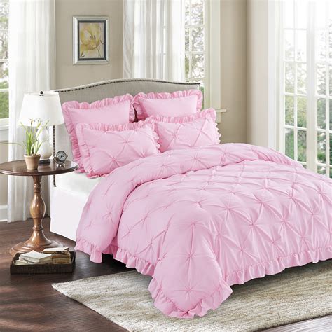 See more ideas about shabby chic comforter, chic comforter, luxury bedding. 5 Piece All-Season Lightweight Pinch Pleat Blush Comforter ...