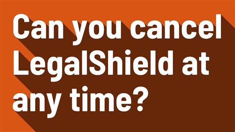 Can you cancel LegalShield at any time? - YouTube