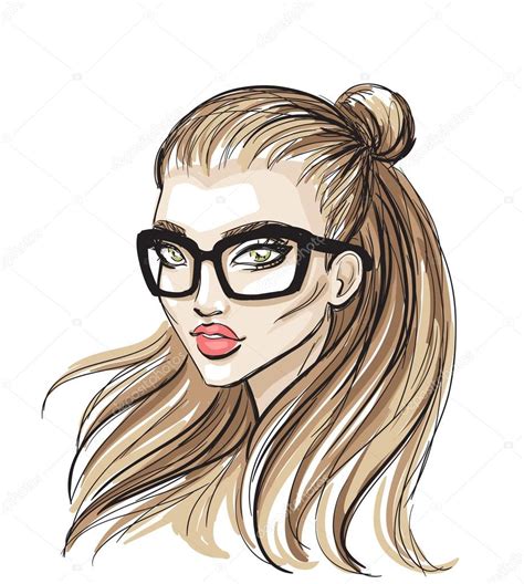 Beautiful Hipster Girl Sketch Stock Vector Image By ©karinacornelius 74762051