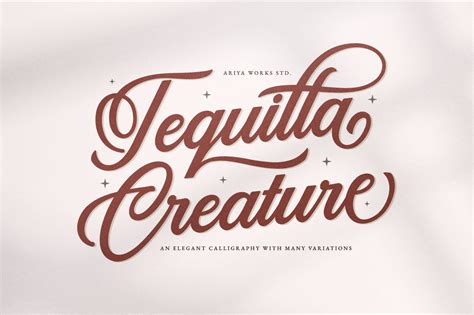 Tequilla Creature Bold Calligraphy Script Fonts Creative Market