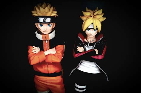 Creation/supervision by masashi kishimoto, art by mikio ikemoto, script by ukyo kodachi. Boruto & Boruto's Dad | MyFigureCollection.net