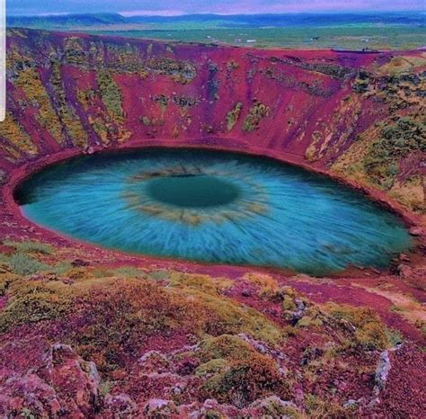 Kerid Crater Lake In Iceland Known As The Eye Of The World R