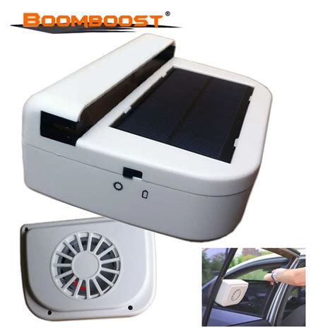 Air Vehicle Radiator Vent Portable Solar Sun Power Car Fan Auto