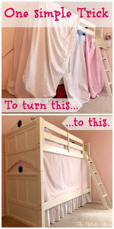 Toddler canopy beds ideas on foter. Simple No-Sew Bunk Bed Tent - The Palette Muse