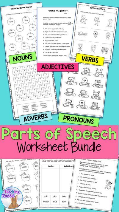 Parts Of Speech Practice Worksheets