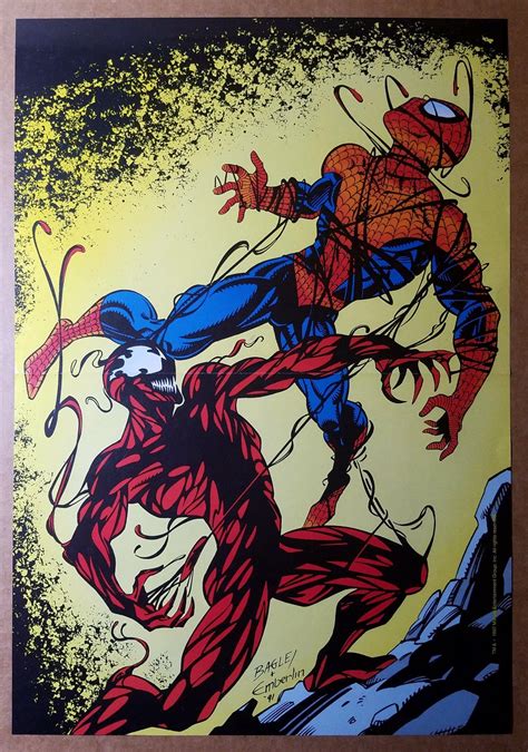 Spider Man Vs Carnage Marvel Comics Poster By Mark Bagley
