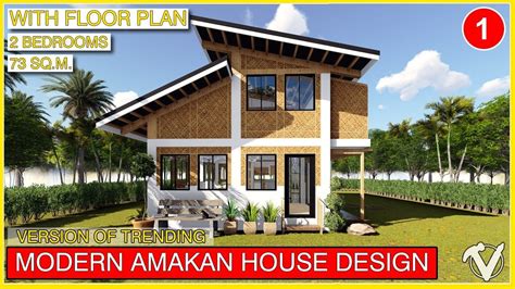 Modern Amakan House Design Half Amakan Half Concrete Modern