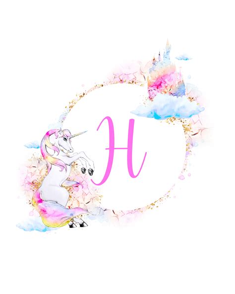 These printable alphabet letter stencils include uppercase & lowercase letters, numbers, and even special characters! Free Printable Magical Unicorn Monogram Collection - The ...