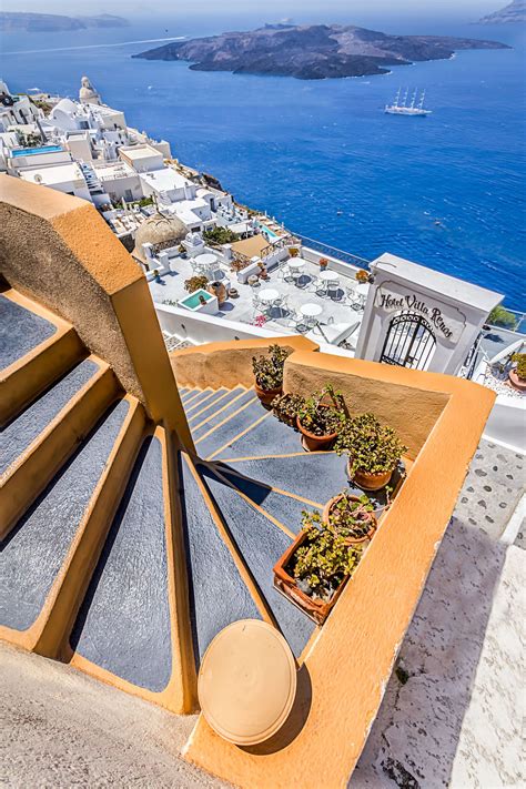 Steps In Fira Santorini Greece Lugares Paradisíacos Grécia