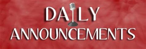 Mcclellan Rebecca Daily Announcements