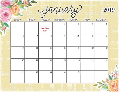 Deze januari 2019 kalender is altijd handig om bijvoorbeeld te zien wanneer je vakantie hebt. January Calendar 2019 Malaysia - Free Printable Templates