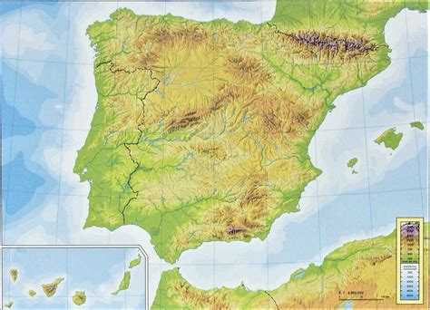 Mapa Fisico Mudo De Espana Mapa De Relieve De Espana Jcyl Mapas Images