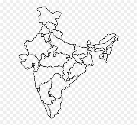 Political Outline Map Of India Gambaran