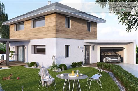 Retrouvez des exemples de plans de maisons bois, pour votre inspiration uniquement, avec le prix correspondant. Prix Construction Maison positive - Budget-Maison.com