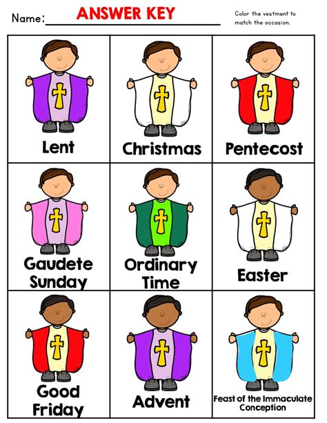 Liturgical Colors Priest Vestments Made By Teachers