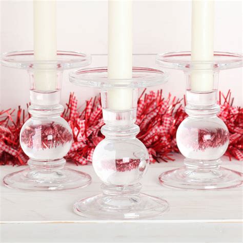 Christmas Glass Candle Holder By Red Berry Apple