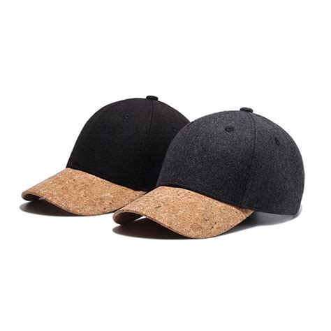 High Quality Cork Brim Wool Baseball Cap Blank Baseball Cap Hat
