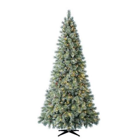 9 Ft Sparkling Amelia Pine Led Pre Lit Artificial Christmas Tree With