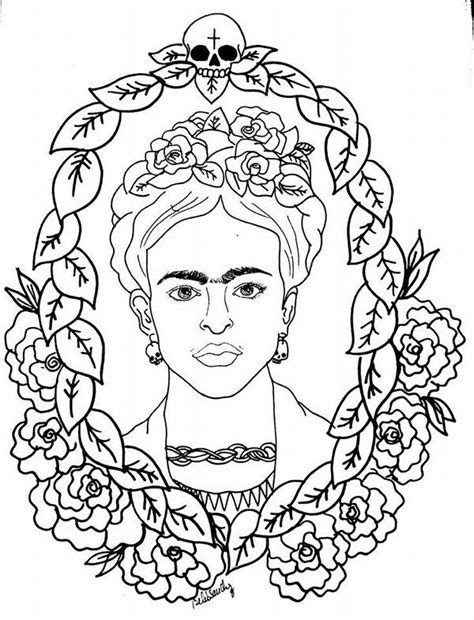 10 Frida Kahlo Dibujo Para Niños Para Colorear