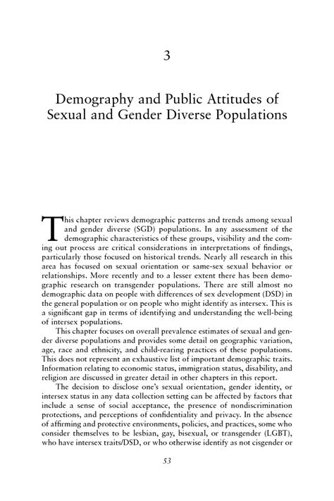 3 Demography And Public Attitudes Of Sexual And Gender Diverse Populations Understanding The