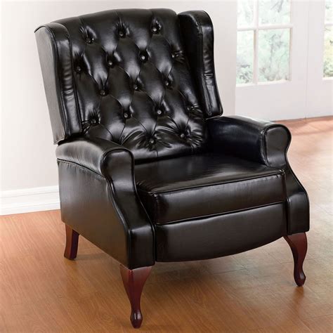 Seat and cushions are firm and after spending a few hours in the chair and even taking a. A classic, tufted leather recliner is a living room must ...