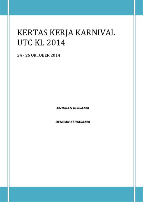 Pengangguran yang terjadi karena adanya kesenjangan antara pencari kerja dan kesempatan kerja disebut. Kertas Kerja Penganjuran Karnival Jualan