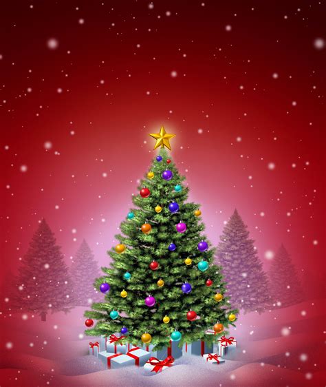 Postales Navideñas Con Arbolitos O Pinitos De Navidad Christmas Tree