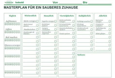 Bei fairtoner finden sie putzpläne zum ausfüllen, wenn sie ihren alltag besser strukturieren und. Putzplan Vorlage zum Ausdrucken (Wochenplan & Jahresplan ...