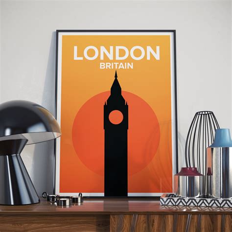 London Big Ben Print Sunset Edition Poster Print Big Ben Print