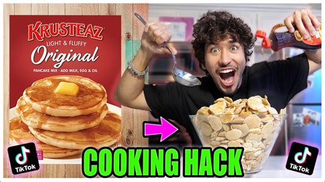 We Tasted Viral Tiktok Cooking Life Hacks Pancake Cereal Part