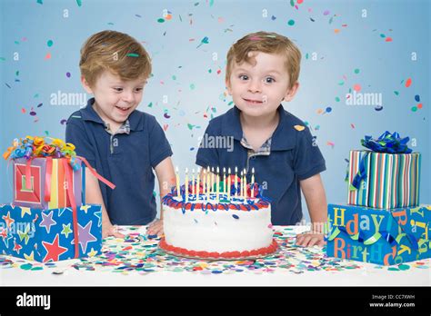 Twin Boys Birthday Party Hi Res Stock Photography And Images Alamy
