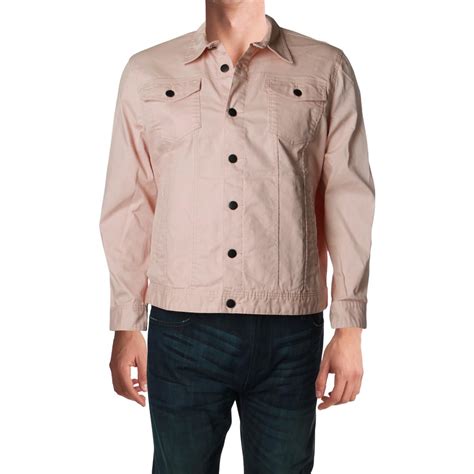 Inc Mens Pink S Denim Denim Jacket Outerwear Xl Bhfo 0206 Ebay