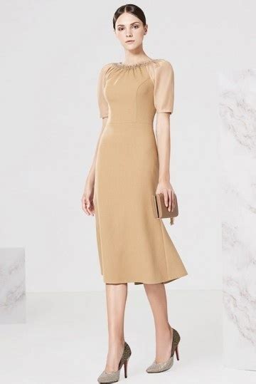 Robes de cocktail asos design blanches à col en v pour femme. Robe ambre habillée chic mi longue avec manche transparent ...