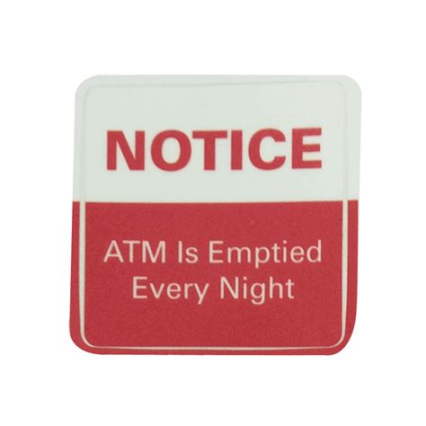 Atm Decal Atm Emptied Every Night Atmtrader