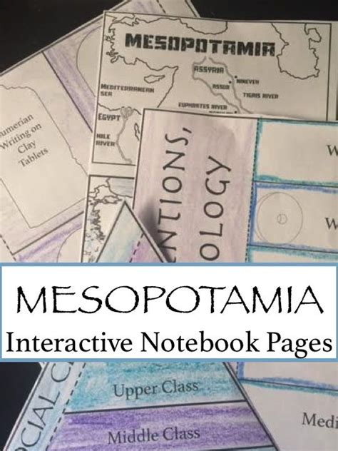 Mesopotamia Interactive Notebook Interactive Notebooks Interactive