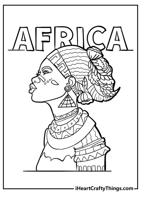 Africa Colorpage Kleurplaat Afrika Kleuteridee Coloriage Porn Sex