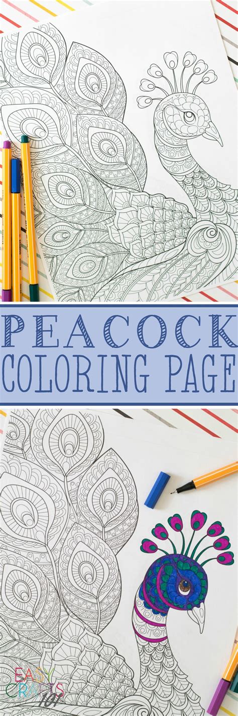 So, it is no wonder that kids adore these gorgeous colorful birds and love to fill their pictures with the colors of their own imagination. Free Adult Coloring Page: Peacock | Adult coloring ...