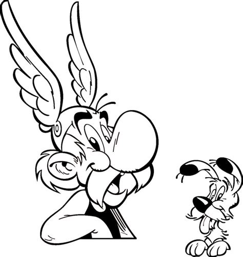 Coloriage Astérix et Idéfix dessin gratuit à imprimer