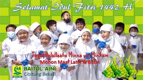 Tkit Tpq Baitul Aini Poster And Spanduk Ucapan Selamat Idul Fitri 1442