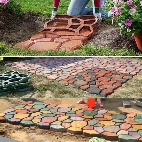 Paving patio driveway diy moulds. Garden Walk Maker Paving Mould for Driveway Path Brick Patio Concrete Slabs DIY | eBay