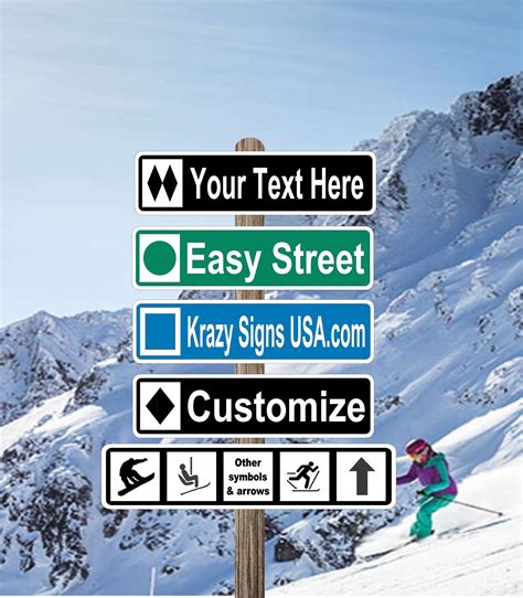 Large Custom Ski Sign Personalized Ski Sign Ski Trail Ski Etsy Canada