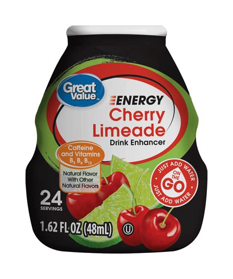 Great Value Cherry Limeade Energy Drink Enhancer 162 Fl Oz
