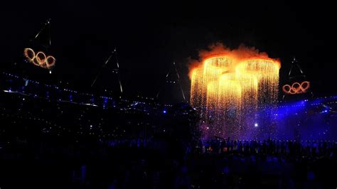 Olympic Rings Forged Red Hot Molten Metal Olympics Opening Ceremony