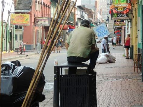 Bourbon Street And French Quarter Garbage Homeless And Smells