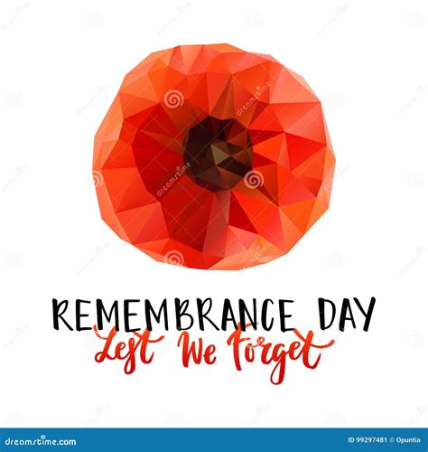 Remembrance Day Poster Stock Vector Illustration Of British 99297481