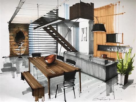 Pin By Rubi Pa On Perspectivas Color Interior Architecture Drawing